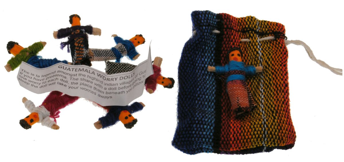 Terrapin Trading 6 Handmade Fairtrade Worry Dolls – Traditionelle Sorgenpuppen Aus Guatemala, Im Stoffsäckchen