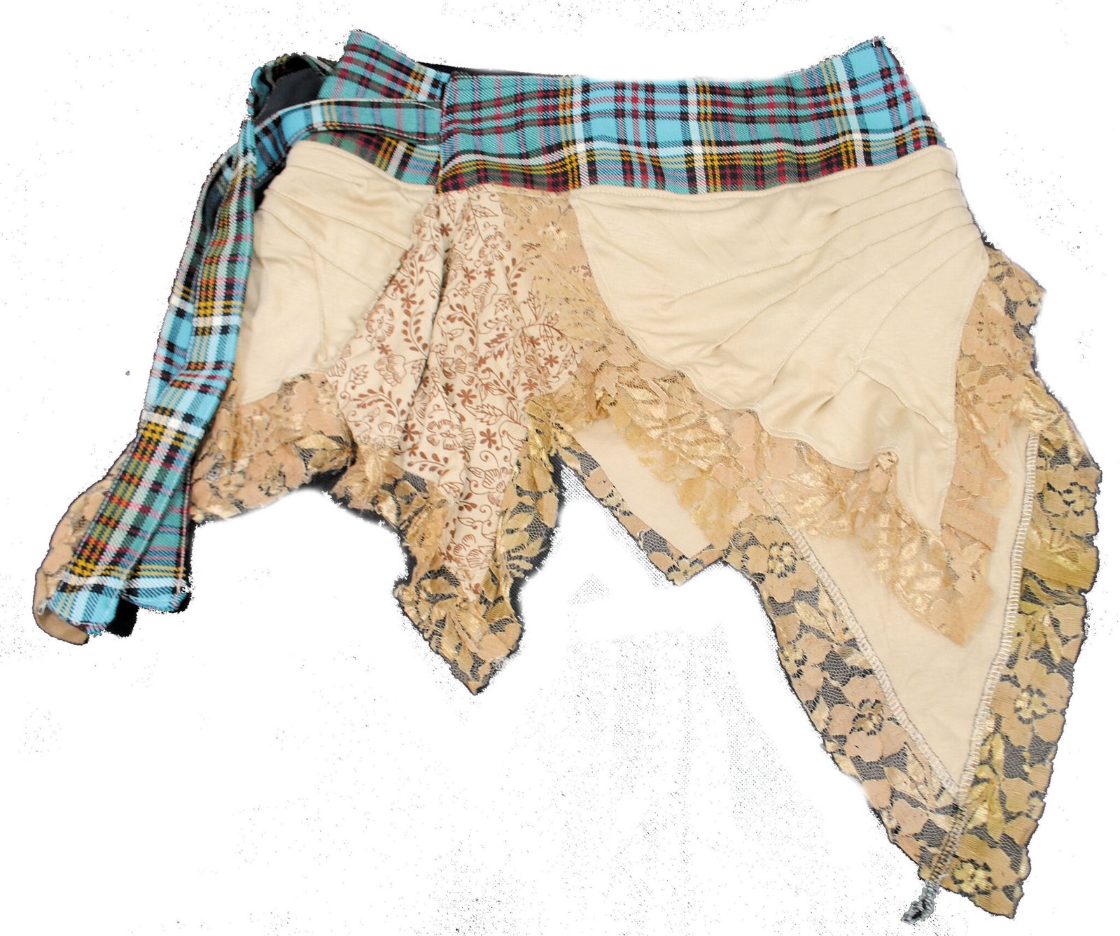 Albannach Punk Designer Tartan Kilt Skirt | Steam Punk & Festival Style - View #6