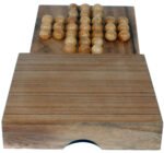 Wooden Solitaire Set in Wooden Box 14x14x3cm - Image 2