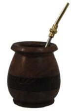 Mate Cup Wooden with Metal Bombilla - Image 2