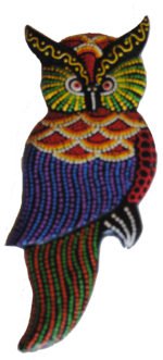 Wood Owl - Hand Painted 30Cm - Image 3