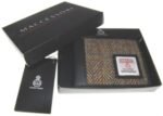 Tweed Wallet - Real Harris Tweed Scotland Herringbone Tri-fold Wallet - Image 6