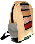 Hemp Backpack - Fair Trade Natural Vegan Hemp Patchwork Backpack from Nepal (2 types) - Image 8