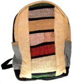 Hemp Backpack - Fair Trade Natural Vegan Hemp Patchwork Backpack from Nepal (2 types) - Image 7