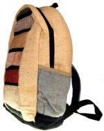 Hemp Backpack - Fair Trade Natural Vegan Hemp Patchwork Backpack from Nepal (2 types) - Image 6