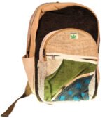 Hemp Backpack - Fair Trade Natural Vegan Hemp Patchwork Backpack from Nepal (2 types) - Image 4