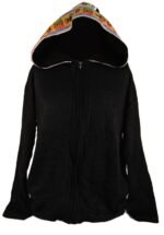 Alpaca Hoodie - Fair Trade Hooded Top - XL Black - Image 3