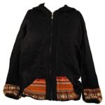 Alpaca Hoodie ? Fair Trade Hooded Top ? Large Black