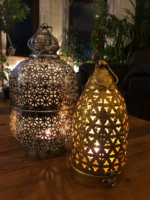 Metal Lantern | Antique finish | 12x12x23cm - Image 2