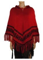 Alpaca Poncho Red