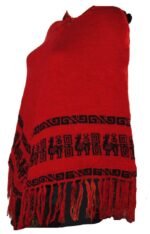 Alpaca Poncho Red