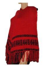 Alpaca Poncho Red