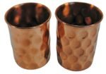 Copper Beaker Pair | 2 x Hammered Pure Copper Cups - Image 4