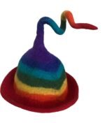 Rainbow Hat | Unisex | Nepalese Felt | One Size - Image 6