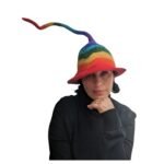 Rainbow Hat | Unisex | Nepalese Felt | One Size - Image 8