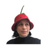 Strawberries Hat Felt Wool Red - Image 3