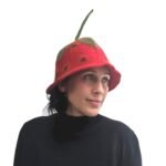 Strawberries Hat Felt Wool Red