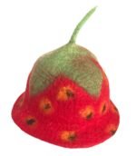 Strawberries Hat Felt Wool Red - Image 12