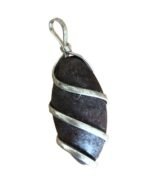 Narmada stone Pendant - Wired Wrapped Narmadeshwar Shiva Lingam Shivling Stone 3cm - Image 2