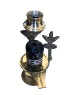 Snake Lingam | Marble & Brass | Shiva Linga - Image 4