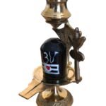 Snake Lingam | Marble & Brass | Shiva Linga