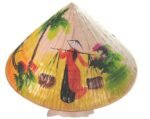 Genuine Painted Vietnamese Non La Hat - Image 6