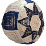 Moroccan leather pouffe