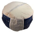 Moroccan leather pouffe