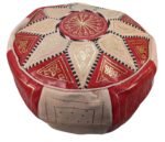 Moroccan Leather Pouffe