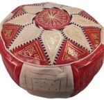 Moroccan Leather Pouffe