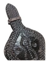 Moroccan Fire Bellows | Metal Leather Wood - Image 8