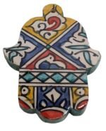 Moroccan Zellige Hand of Fatima / Khmasa / Hamsa S-A4 - Image 2