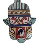Moroccan Zellige Hand of Fatima / Khmasa / Hamsa M-B3 - Image 3