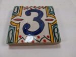 Zellige Number Tile THREE | 10cm / 4'' | Moroccan - Image 4