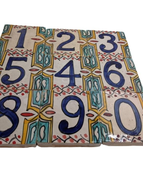 Zellige Number Tile THREE