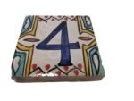 Zellige Number Tile FOUR