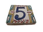Zellige Number Tile FIVE