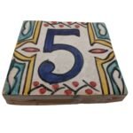Zellige Number Tile FIVE