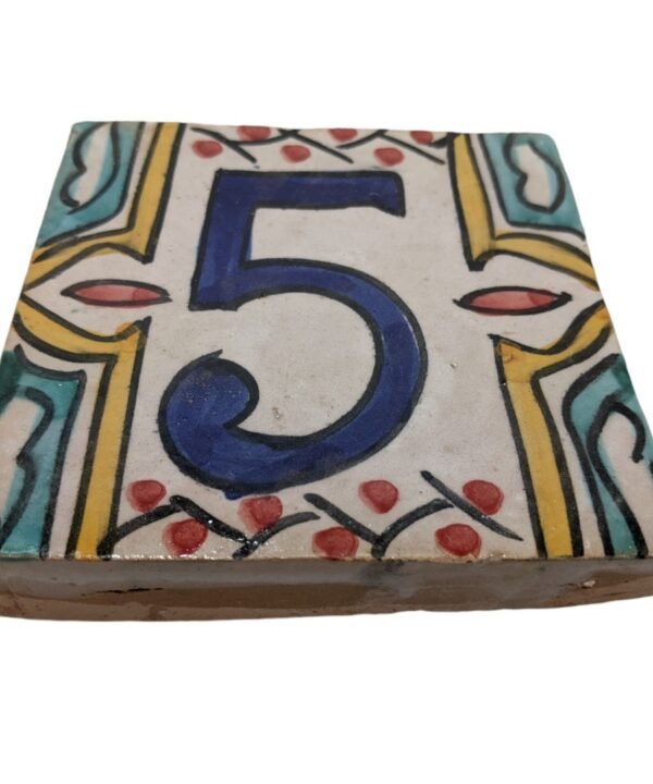 Zellige Number Tile FIVE