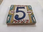 Zellige Number Tile FIVE | 10cm / 4'' | Moroccan - Image 2