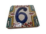 Zellige Number Tile SIX