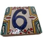 Zellige Number Tile SIX