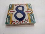 Zellige Number Tile EIGHT | 10cm / 4'' | Moroccan - Image 2