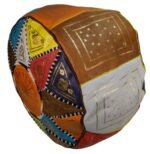 Leather Pouffe Multicoloured | Special Edition Handmade - Image 6