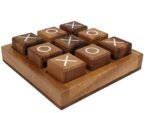 Wooden Tic Tac Toe | Knots and Crosses - Handmade Set XO - Image 2