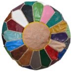 Large Leather Pouffe