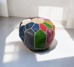 Large Leather Pouffe