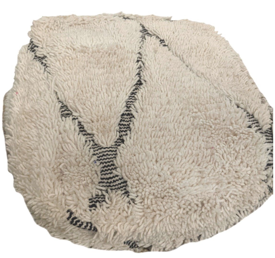 514044_b69d4450-bd66-4163-a0ee-0a22a5a3664e0.jpg Berber Wool Pouffe | Deep Pile Moroccan 100% Traditionally - Image 1