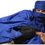 moroccan tuareg indigo scarf