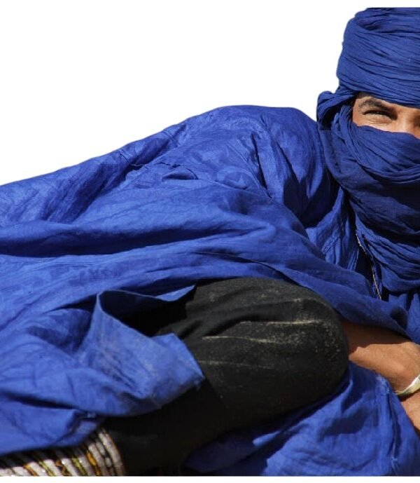 moroccan tuareg indigo scarf